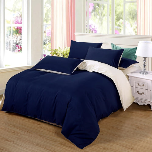 Dark Blue Bed Linen Set