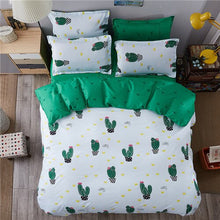 Load image into Gallery viewer, Green Cactus Bed Linen Set