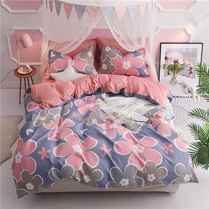 Pink Floral Bed Linen Set