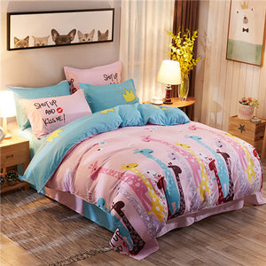 Pink Floral Bed Linen Set