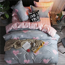 Load image into Gallery viewer, Blue Pink Bed Linen Set