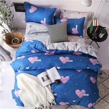 Load image into Gallery viewer, Blue Pink Bed Linen Set