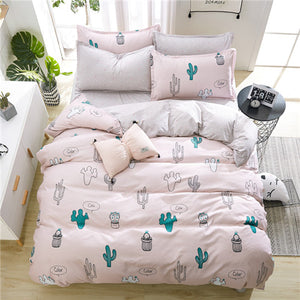 Gray Floral Bed Linen Set