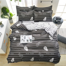 Load image into Gallery viewer, Gray Floral Bed Linen Set