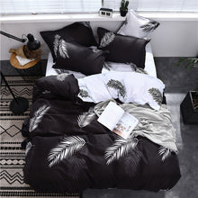 Load image into Gallery viewer, Black Feather Bed Linen Set