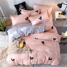 Load image into Gallery viewer, Black Feather Bed Linen Set