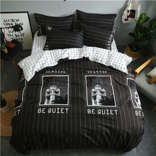 Load image into Gallery viewer, Black Feather Bed Linen Set